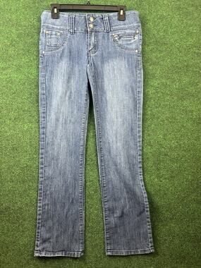 DANESI Women’s Medium Wash Mid Rise Slim Bootcut Stretch Jeans